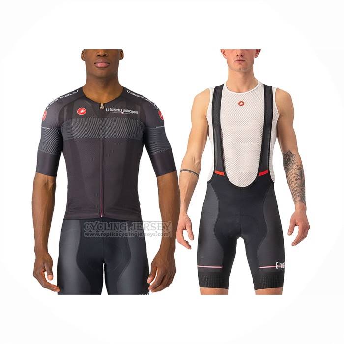2024 Cycling Jersey Giro D'italy Black Short Sleeve And Bib Short